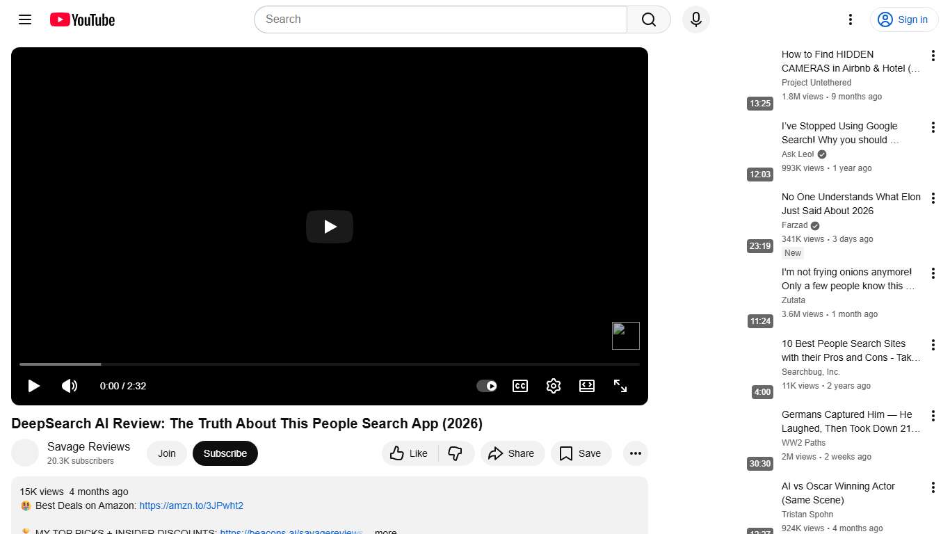 DeepSearch AI Review: The Truth About This People Search App (2026) - YouTube